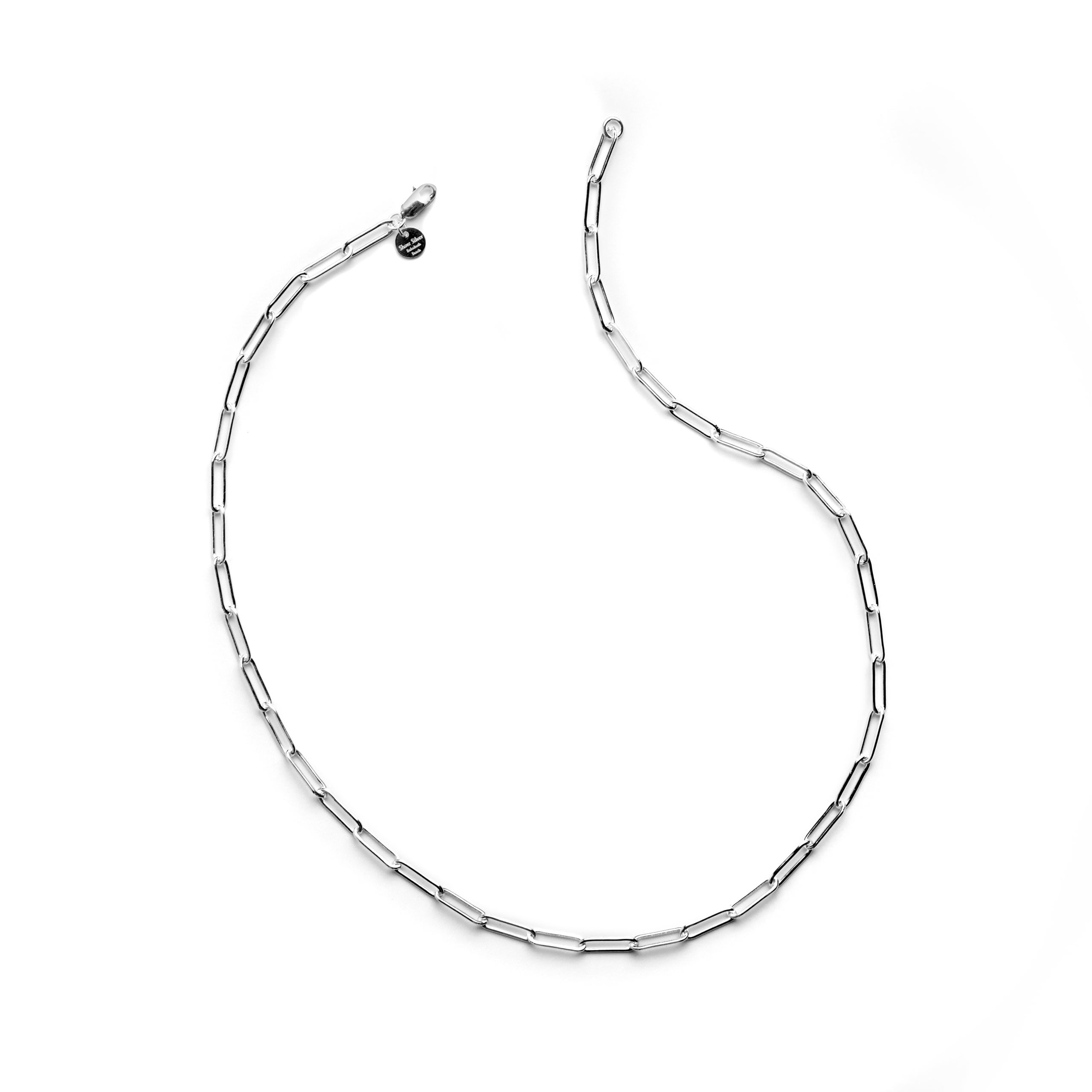 Paper Clip Necklace Medium Shore Silver